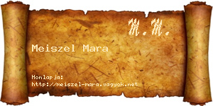 Meiszel Mara névjegykártya
